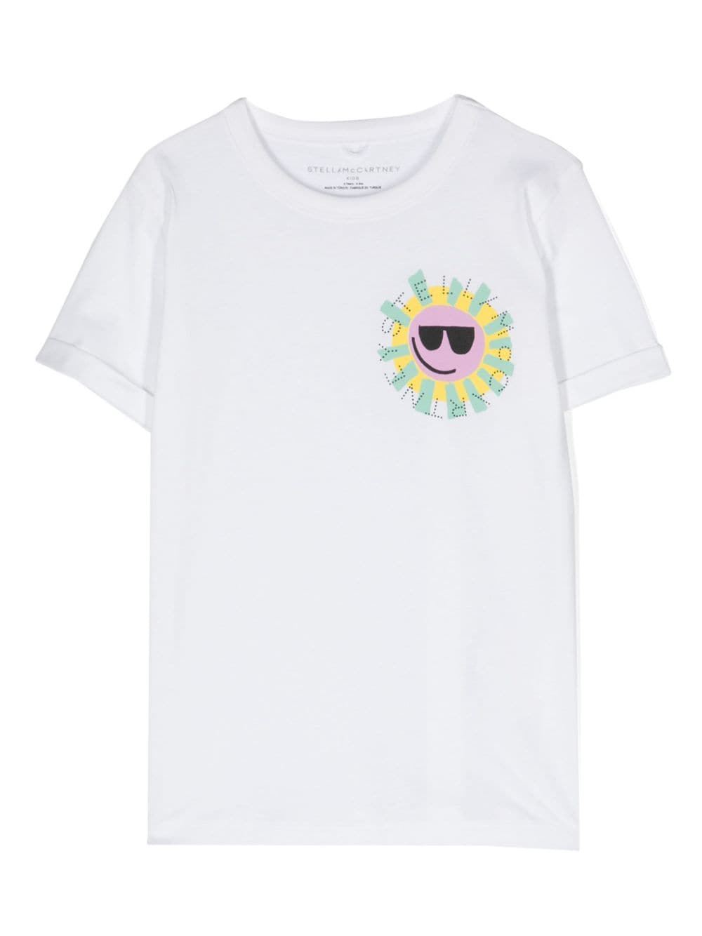 Stella McCartney Kids Sunshine Face cotton T-shirt - White von Stella McCartney Kids