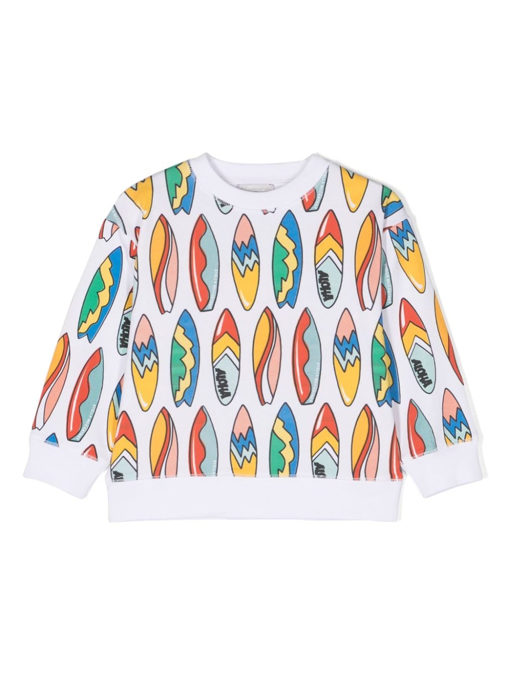 Stella McCartney Kids Surfboard-print cotton sweatshirt - White von Stella McCartney Kids