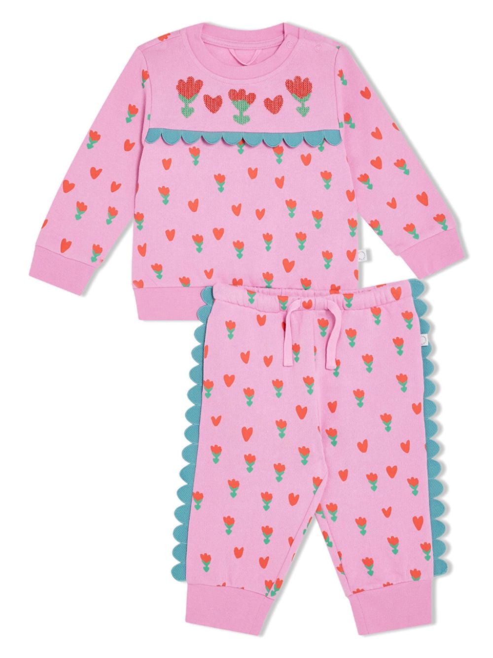 Stella McCartney Kids Tulip-print cotton tracksuit - Pink von Stella McCartney Kids