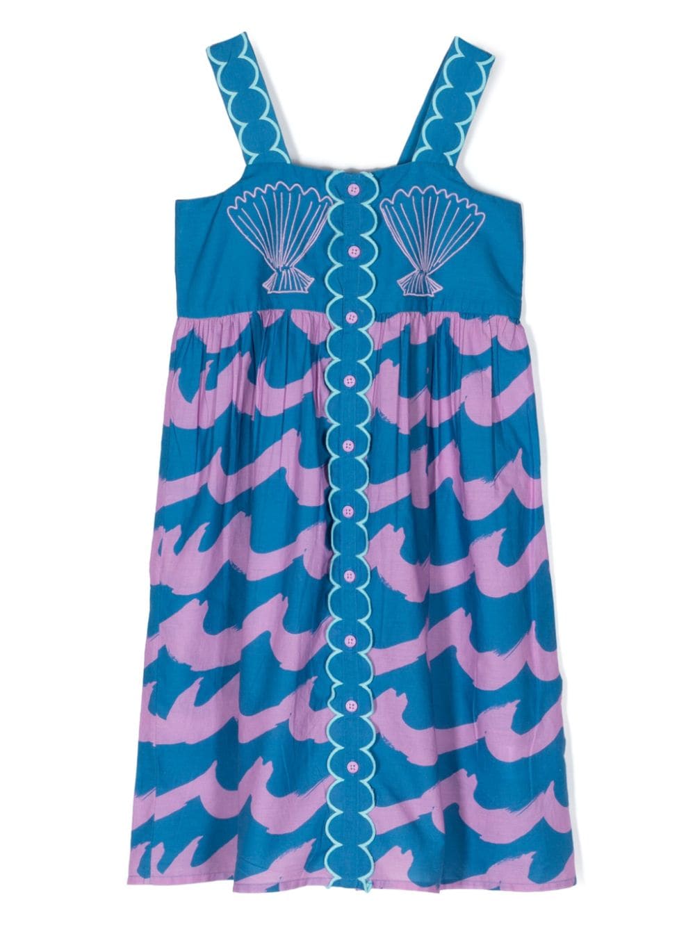 Stella McCartney Kids abstract-print cotton dress - Blue von Stella McCartney Kids