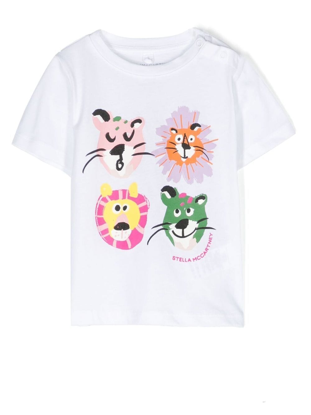 Stella McCartney Kids animal-print cotton T-shirt - White von Stella McCartney Kids