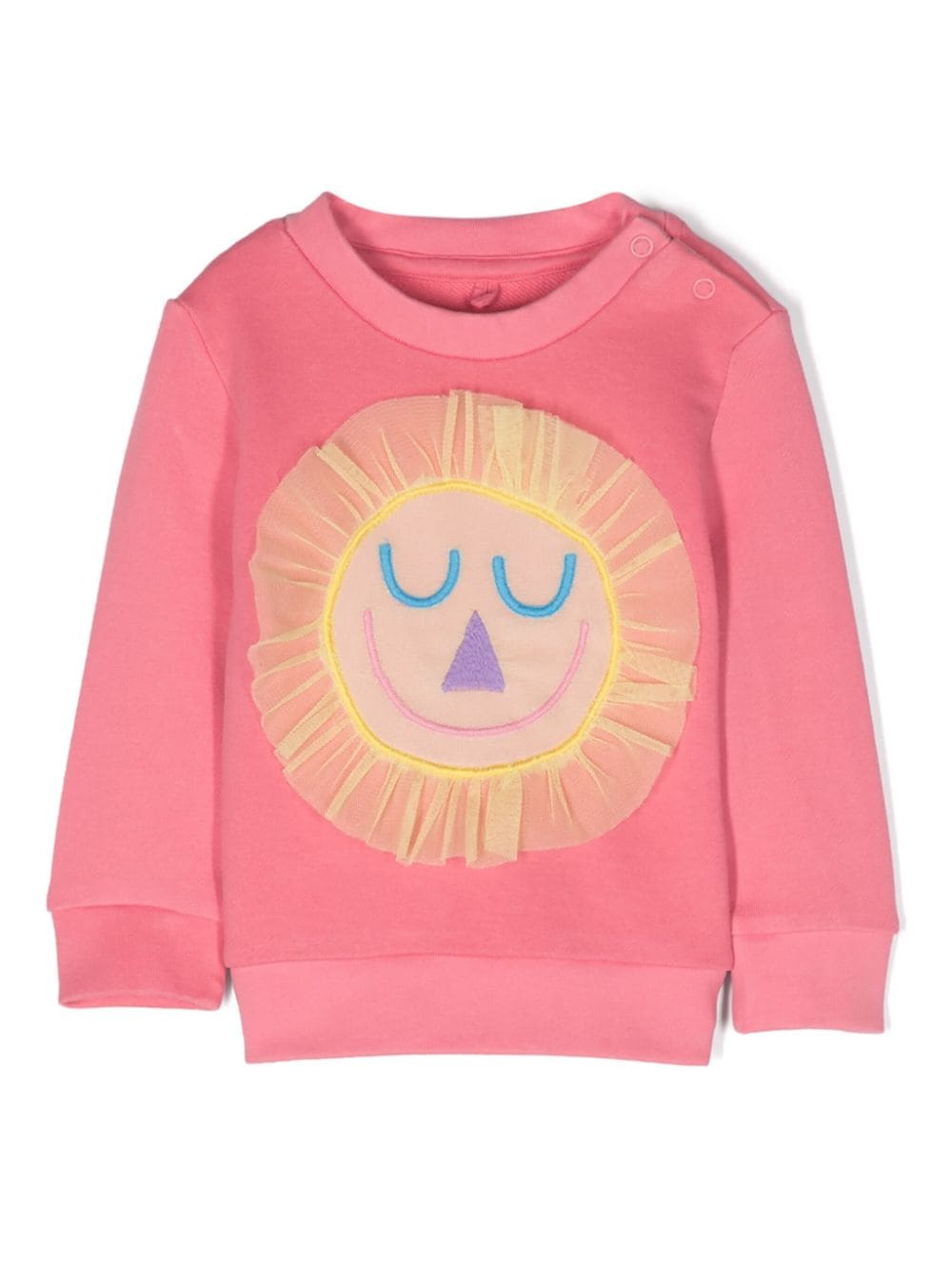 Stella McCartney Kids appliqué-detail cotton sweatshirt - Pink von Stella McCartney Kids