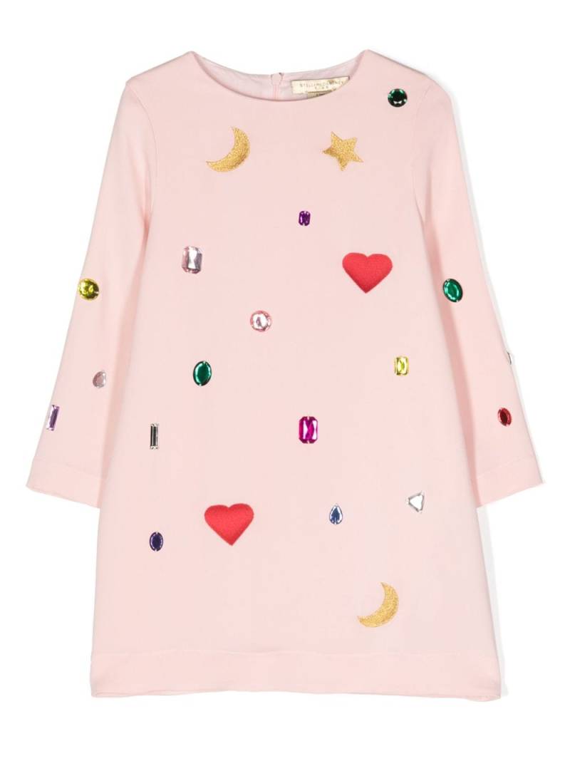 Stella McCartney Kids bead-embellished long-sleeve dress - Pink von Stella McCartney Kids