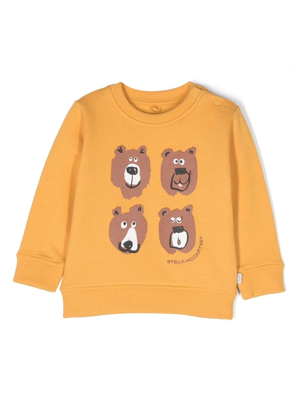 Stella McCartney Kids bear-print cotton sweatshirt - Yellow von Stella McCartney Kids