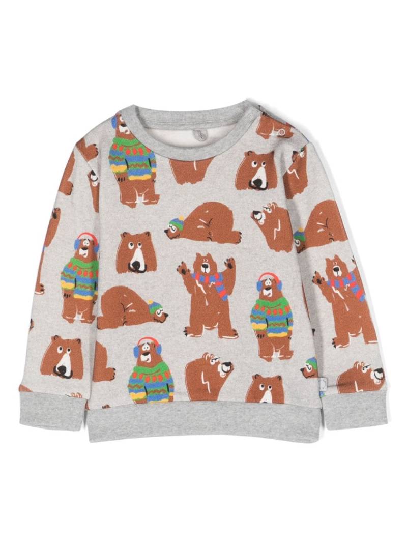 Stella McCartney Kids bear-print organic cotton sweatshirt - Grey von Stella McCartney Kids