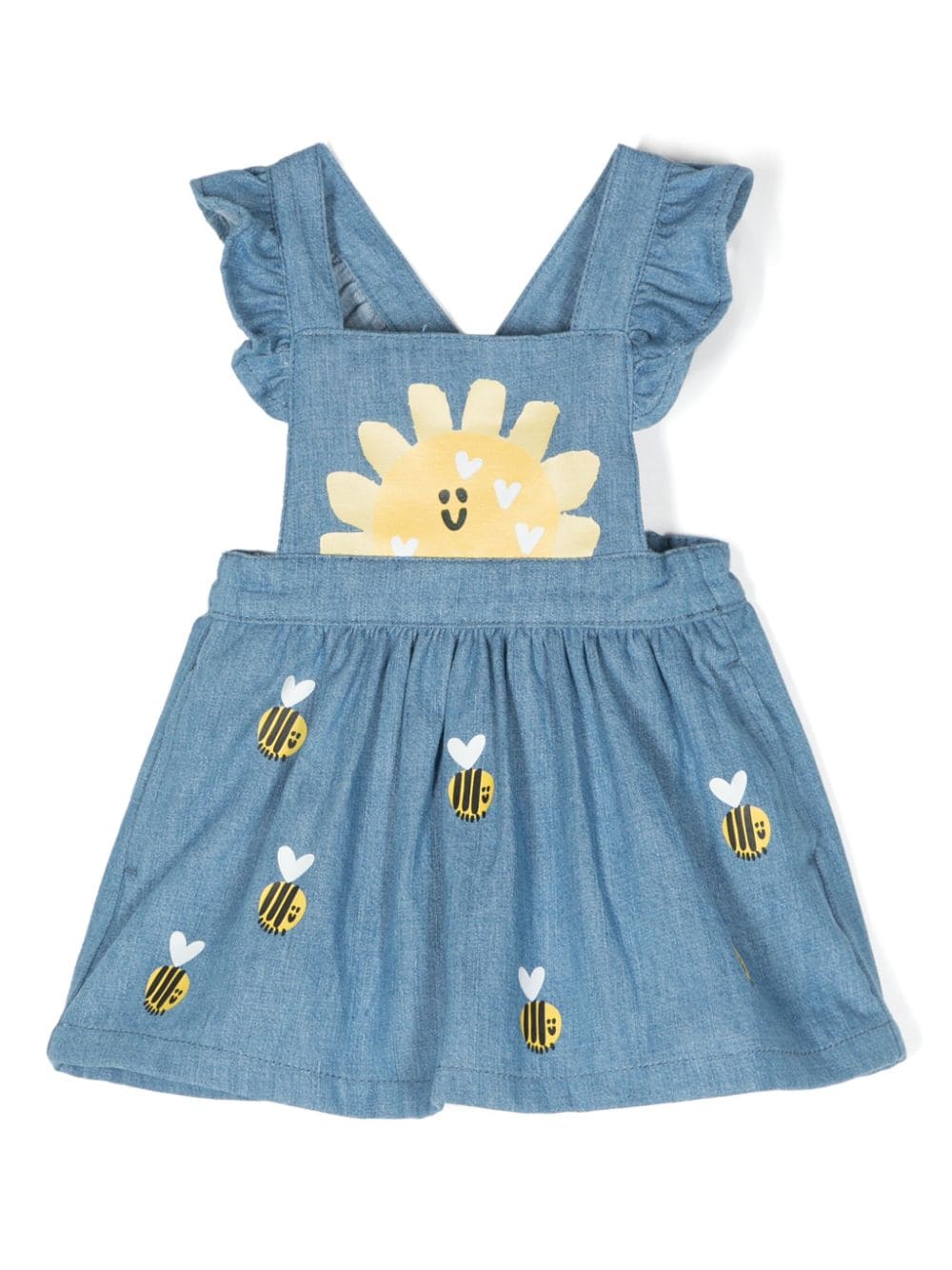 Stella McCartney Kids bee-print denim dress - Blue von Stella McCartney Kids