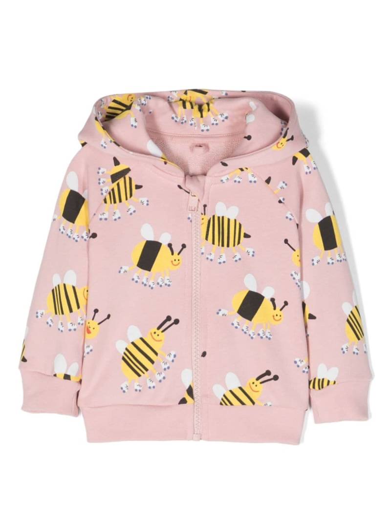 Stella McCartney Kids bee-print zip-up hoodie - Pink von Stella McCartney Kids