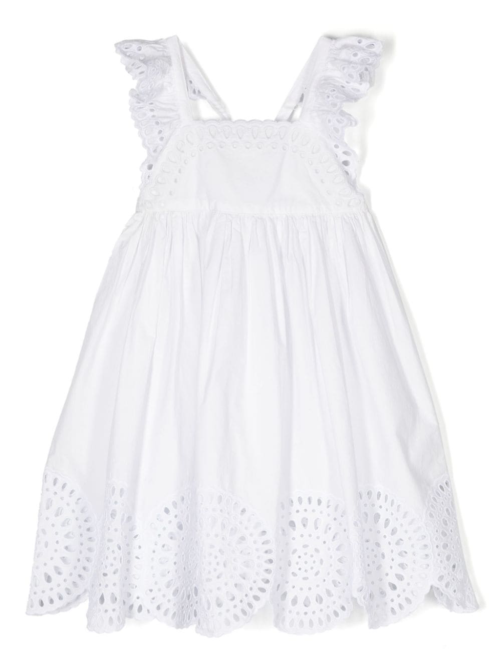 Stella McCartney Kids broderie-anglaise cotton dress - White von Stella McCartney Kids