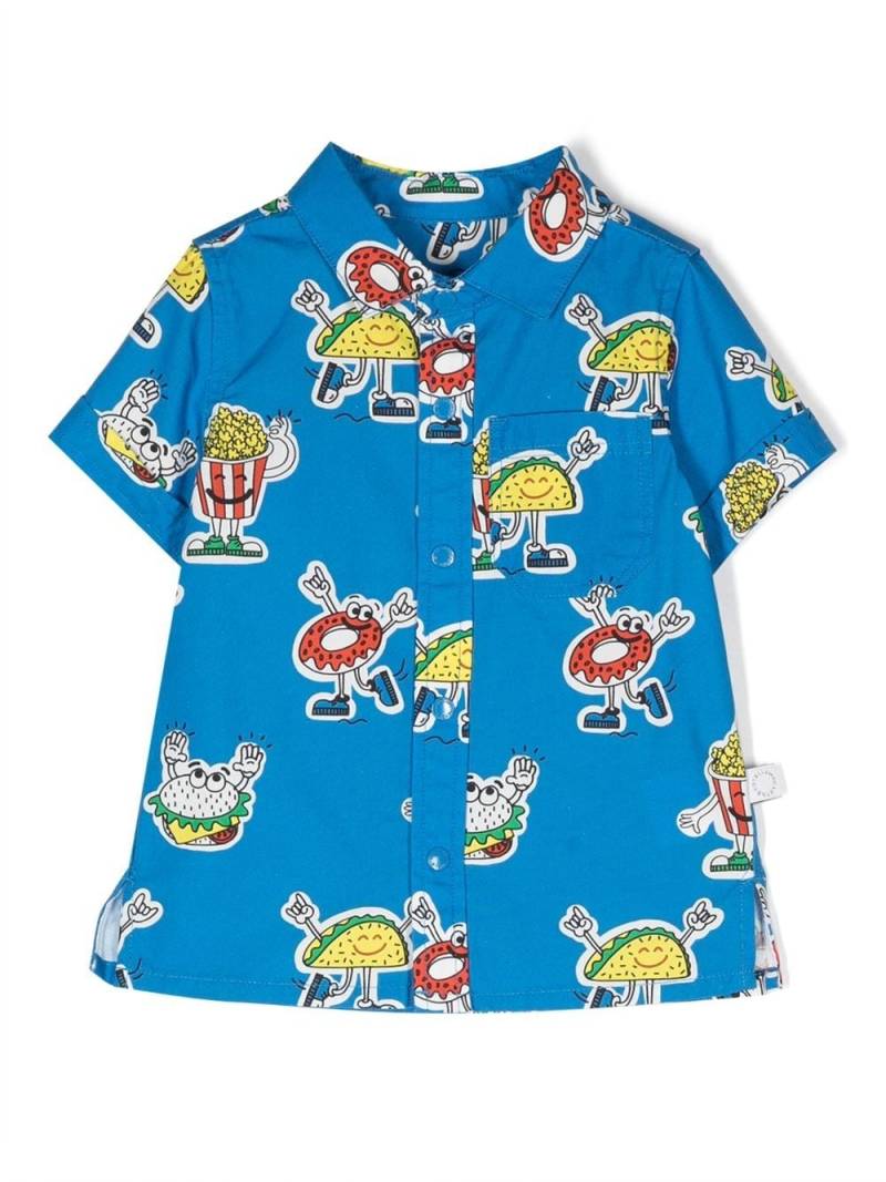 Stella McCartney Kids cartoon-print short-sleeve shirt - Blue von Stella McCartney Kids