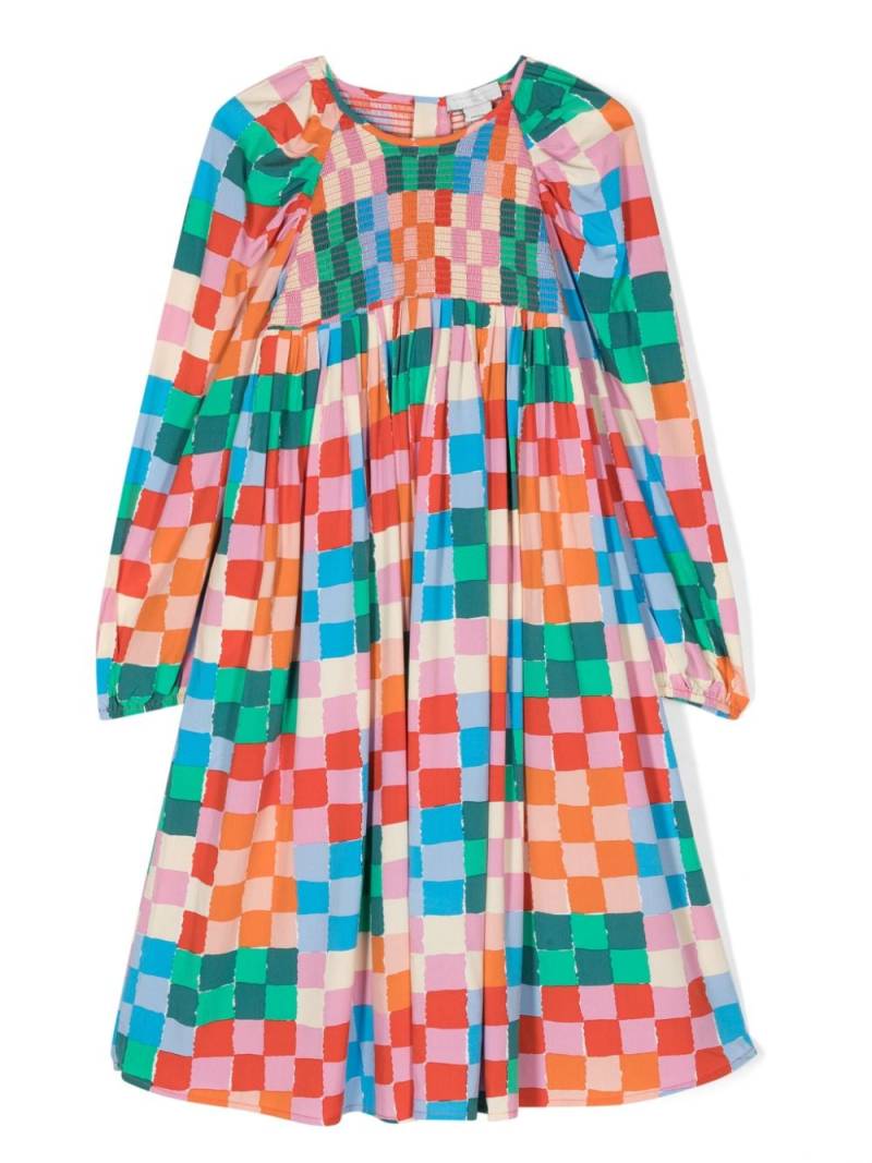 Stella McCartney Kids checked long-sleeved dress - Pink von Stella McCartney Kids