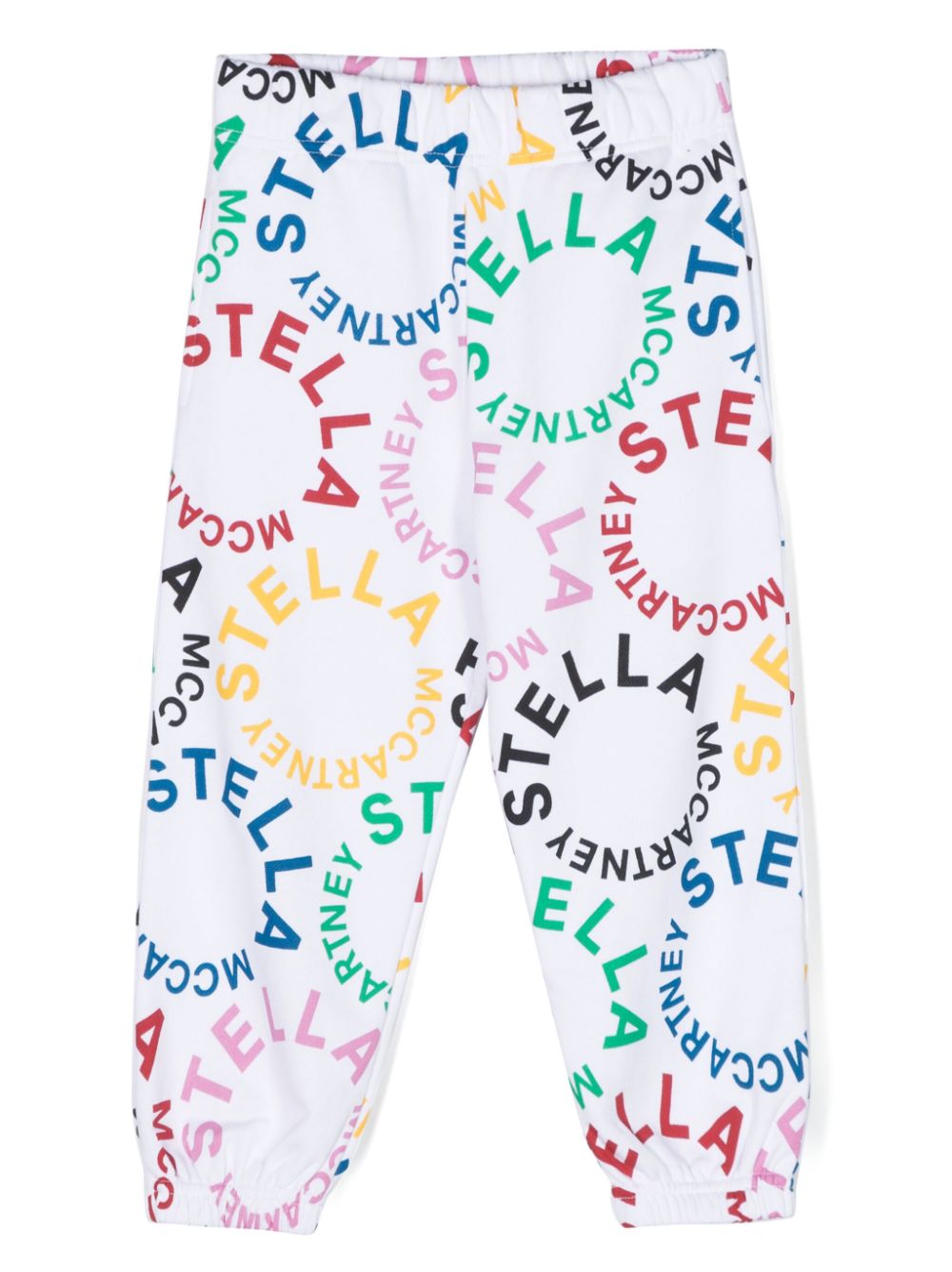 Stella McCartney Kids circular logo-print cotton track pants - White von Stella McCartney Kids