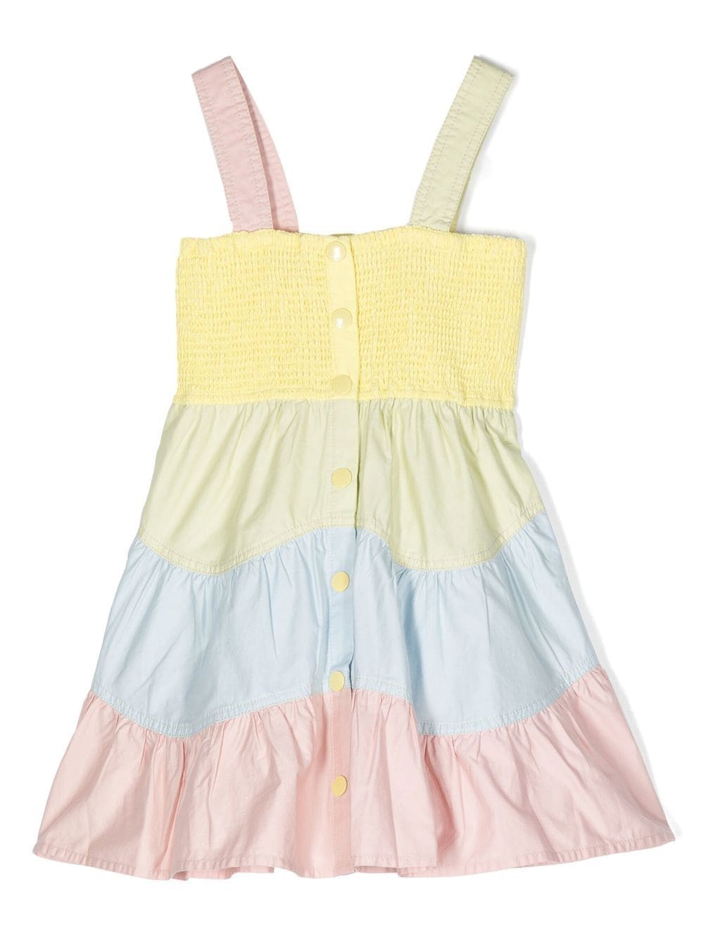 Stella McCartney Kids cotton tiered dress - Yellow von Stella McCartney Kids