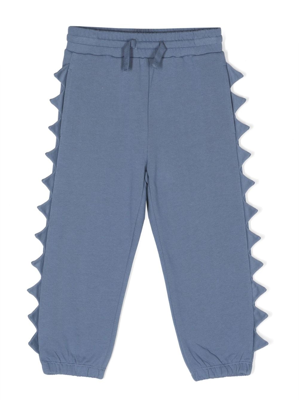 Stella McCartney Kids dinosaur-spike appliqué cotton track pants - Blue von Stella McCartney Kids