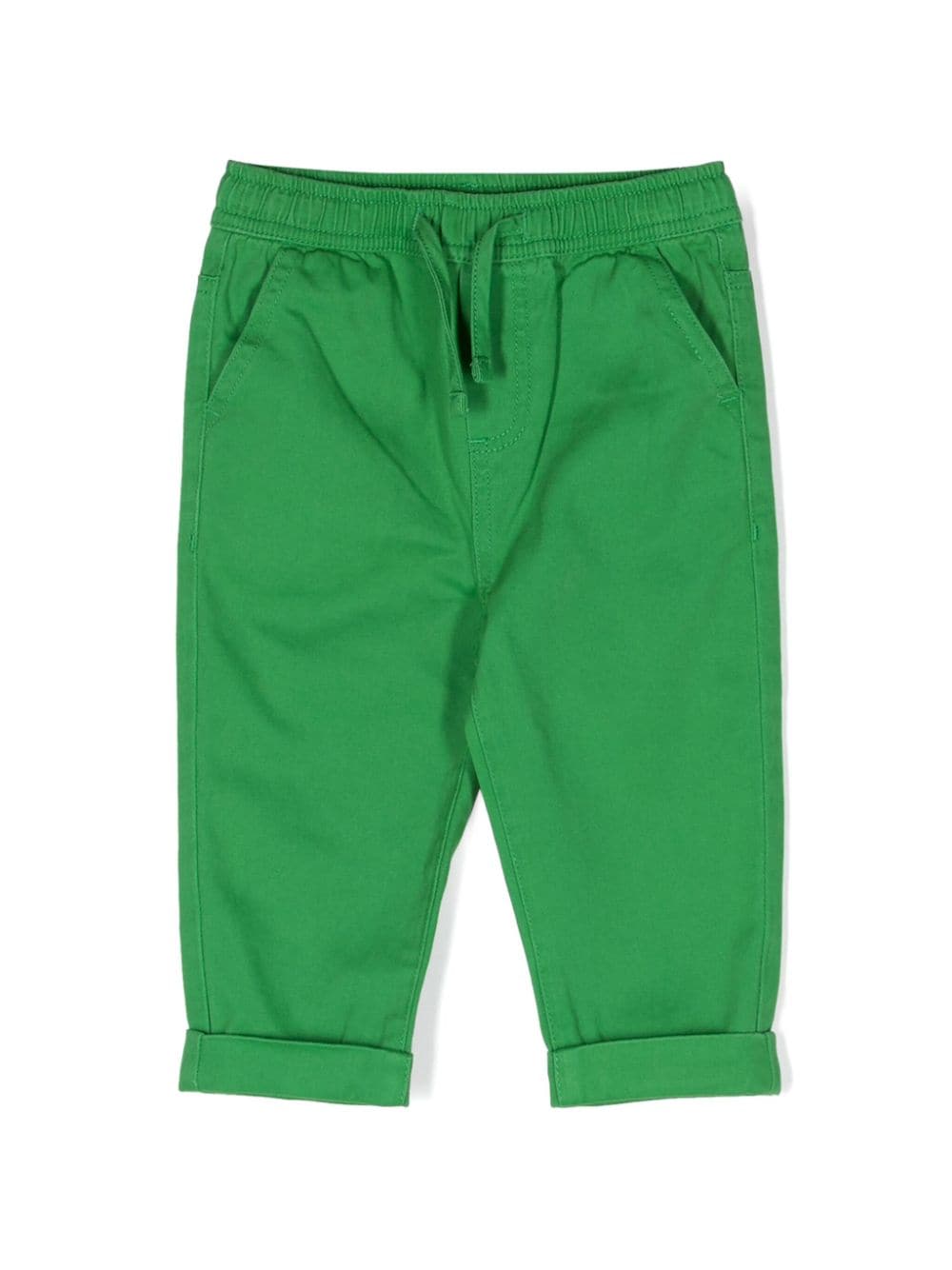 Stella McCartney Kids drawstring-waist cotton trousers - Green von Stella McCartney Kids