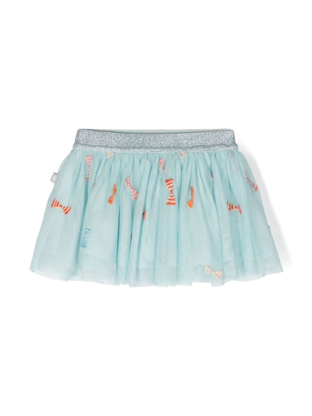 Stella McCartney Kids embroidered-bows glittery-waist tutu - Blue von Stella McCartney Kids