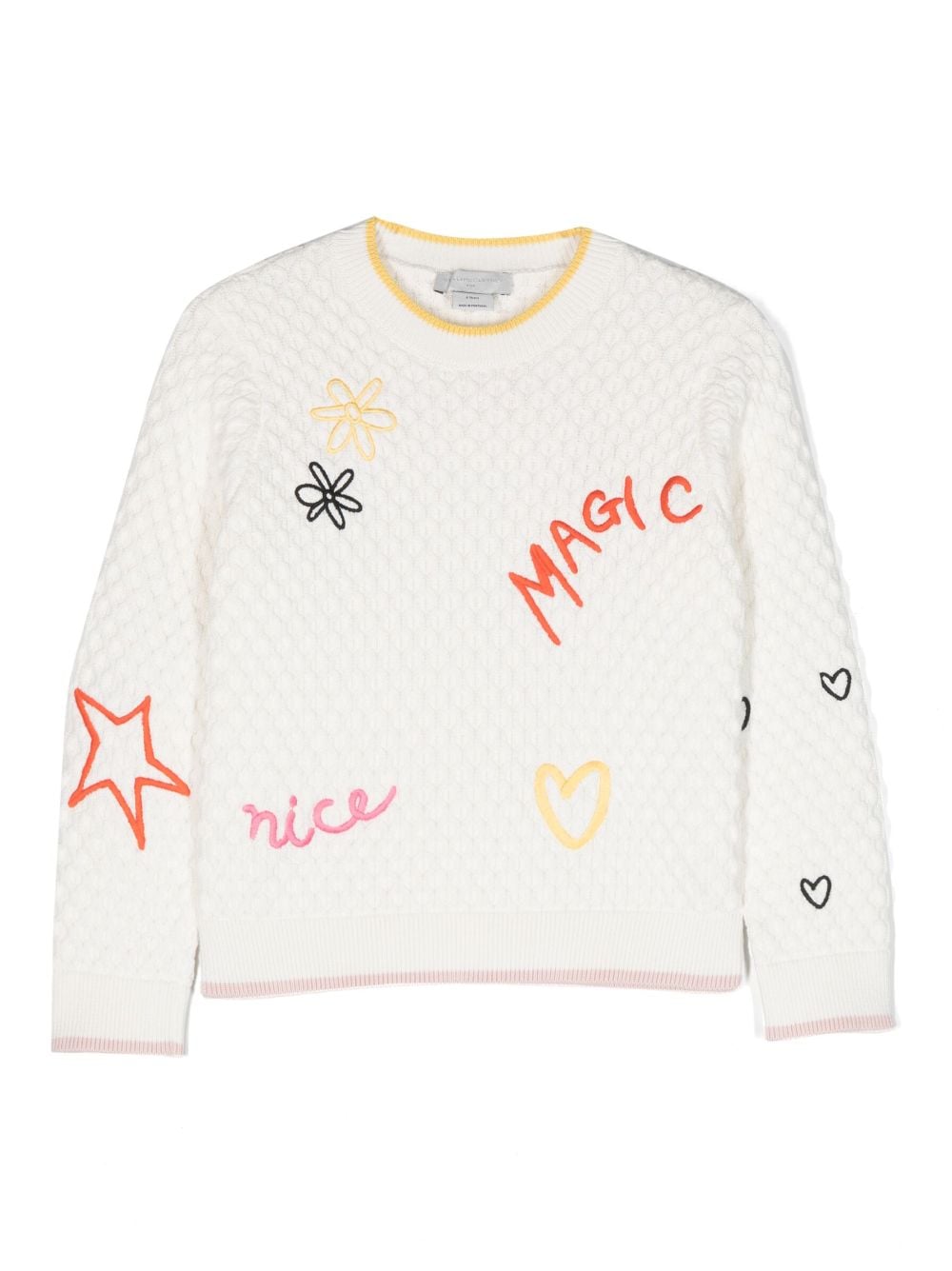 Stella McCartney Kids embroidered-detail knitted top - White von Stella McCartney Kids