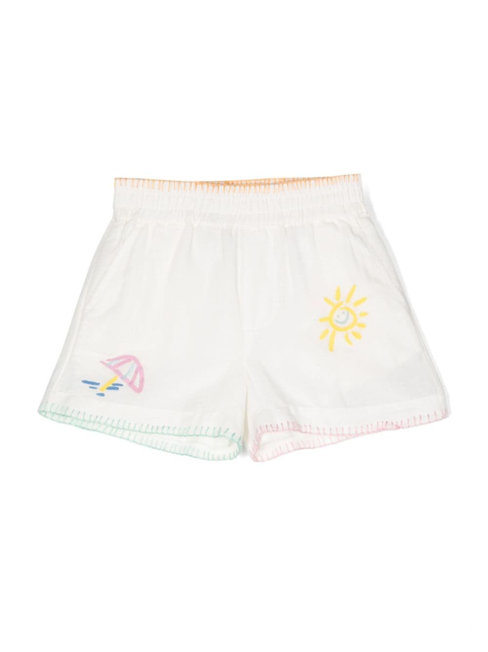 Stella McCartney Kids embroidered-motif shorts - White von Stella McCartney Kids