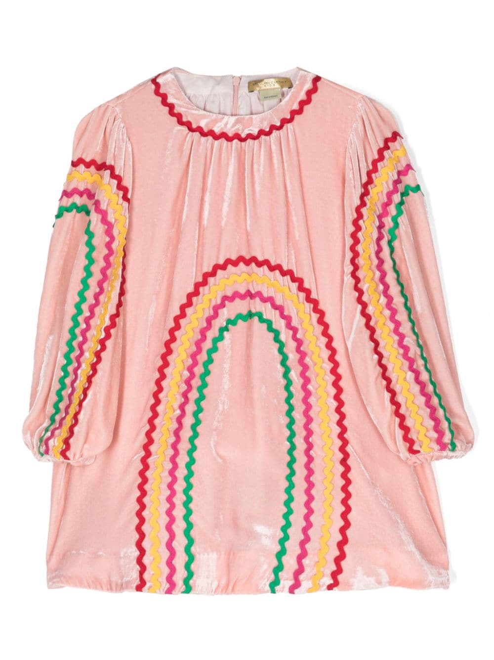 Stella McCartney Kids embroidered-motif velour minidress - Pink von Stella McCartney Kids