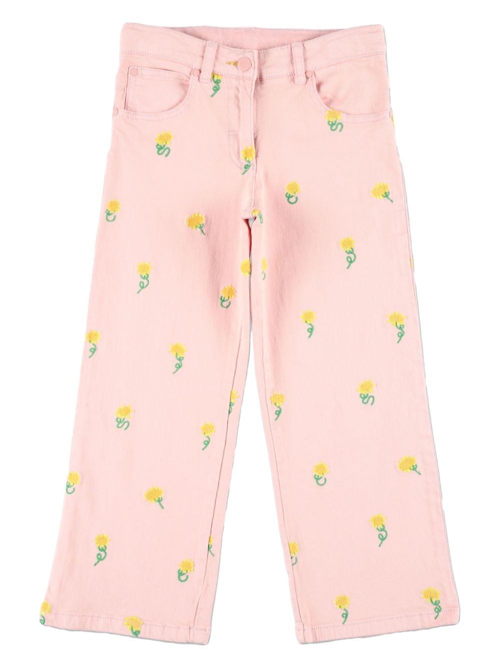 Stella McCartney Kids embroidered straight-leg jeans - Pink von Stella McCartney Kids