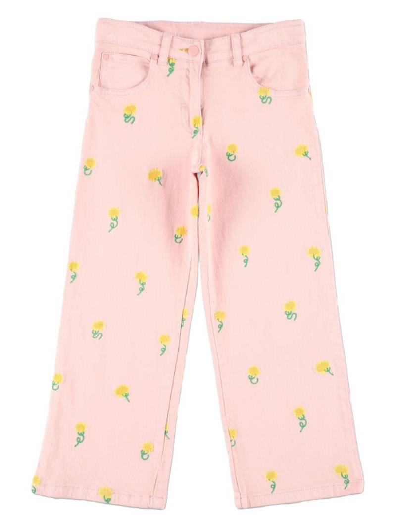 Stella McCartney Kids embroidered straight-leg jeans - Pink von Stella McCartney Kids