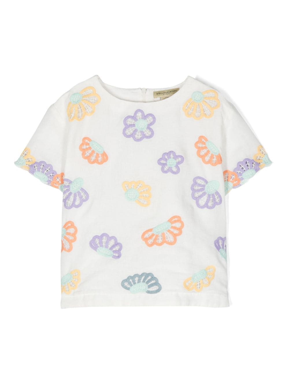 Stella McCartney Kids floral-embroidered blouse - White von Stella McCartney Kids