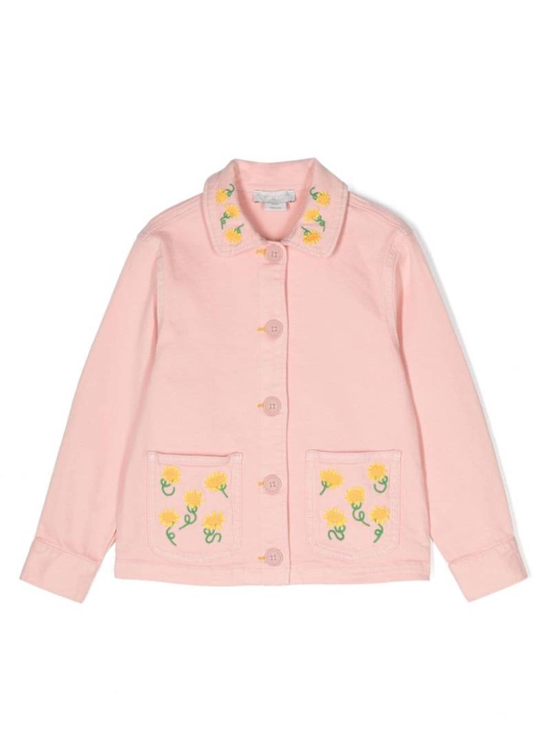 Stella McCartney Kids floral-embroidered denim jacket - Pink von Stella McCartney Kids