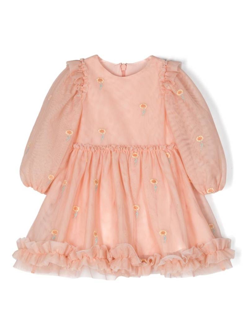 Stella McCartney Kids floral embroidery tulle dress - Pink von Stella McCartney Kids