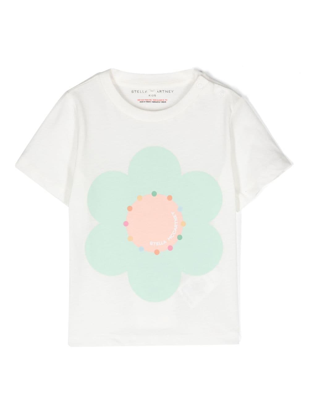 Stella McCartney Kids floral-print cotton T-shirt - White von Stella McCartney Kids