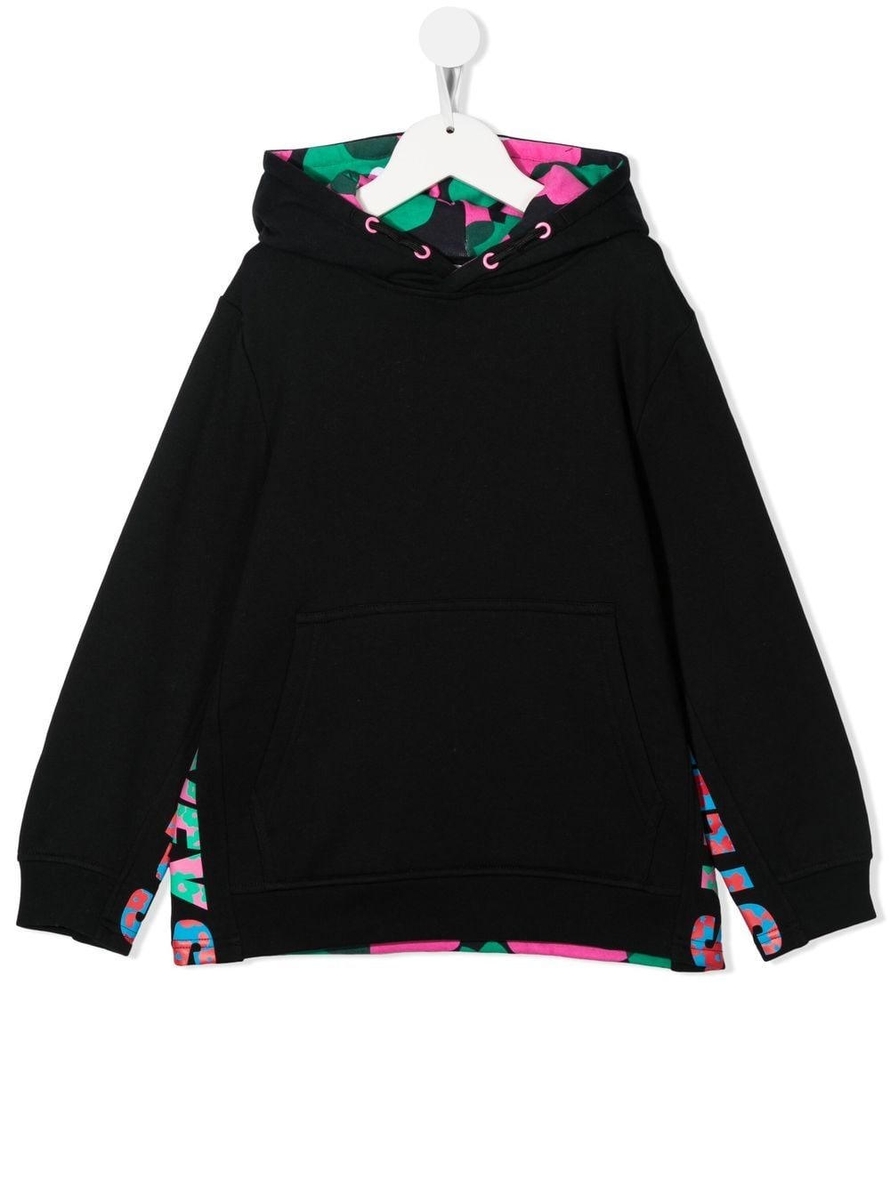 Stella McCartney Kids floral-print panelled hoodie - Black von Stella McCartney Kids