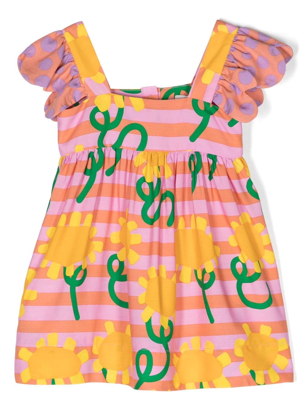 Stella McCartney Kids floral-print square-neck dress - Pink von Stella McCartney Kids