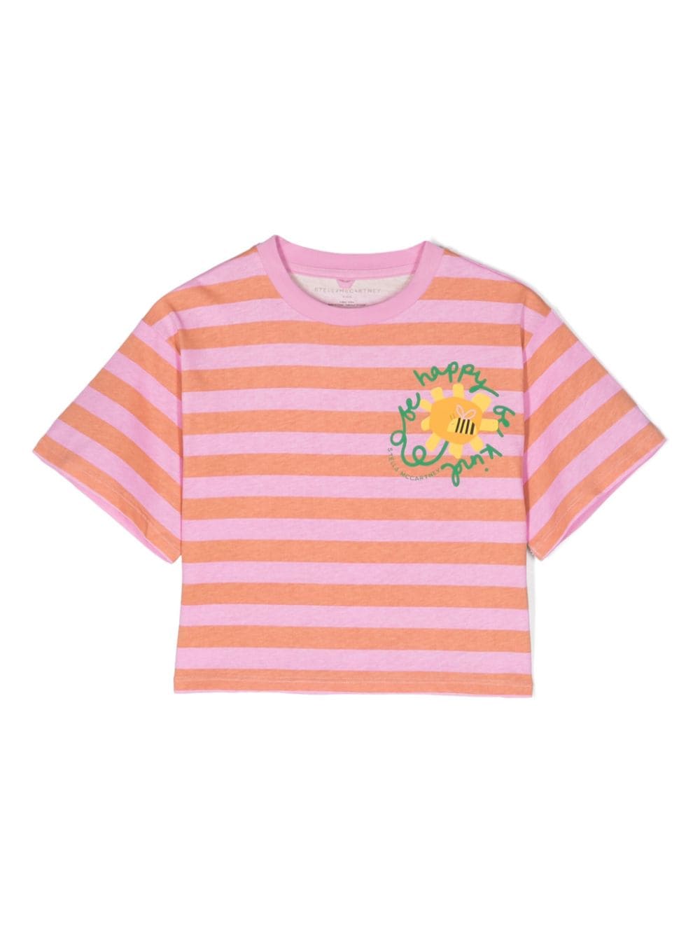 Stella McCartney Kids floral-print striped T-shirt - Pink von Stella McCartney Kids