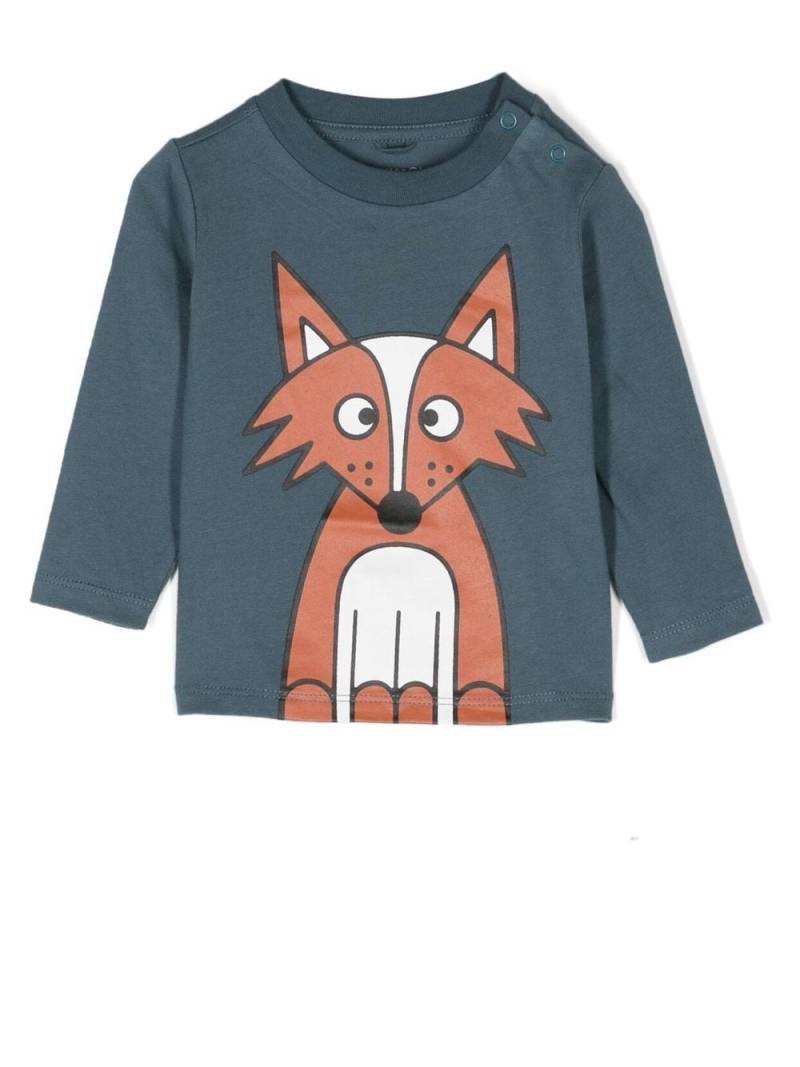 Stella McCartney Kids fox-print long-sleeve T-shirt - Blue von Stella McCartney Kids