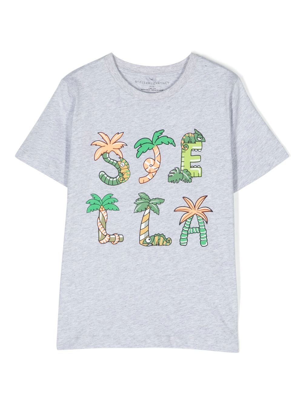 Stella McCartney Kids graphic cotton T-shirt - Grey von Stella McCartney Kids