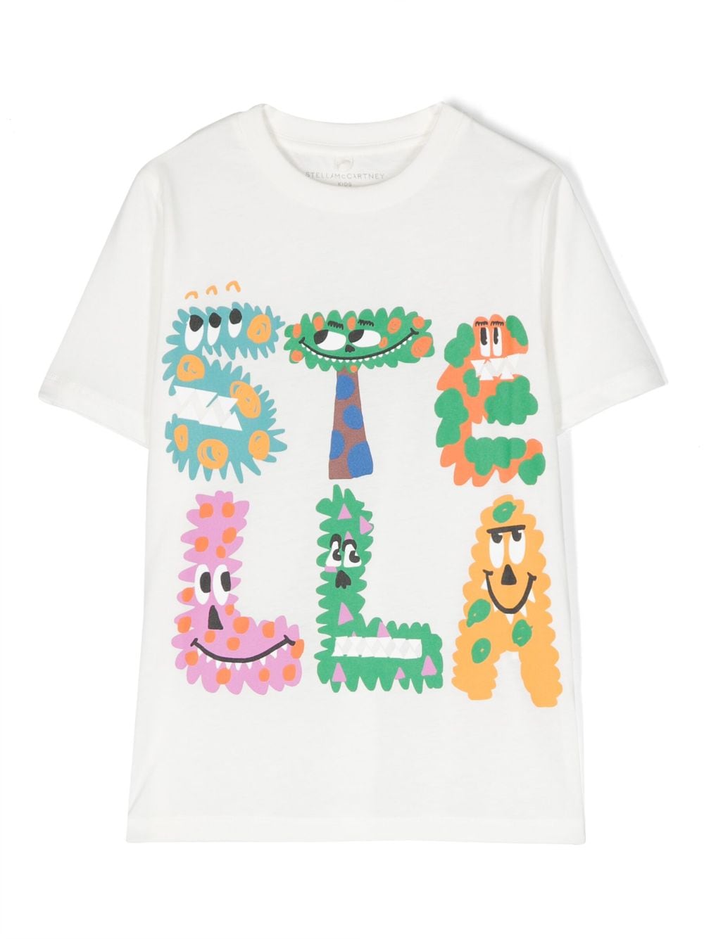 Stella McCartney Kids Monster Face-print cotton T-Shirt - White von Stella McCartney Kids