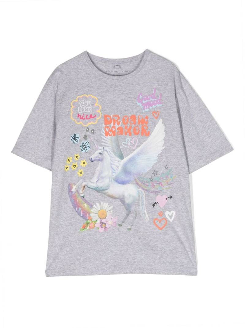 Stella McCartney Kids graphic-print cotton T-shirt - Grey von Stella McCartney Kids
