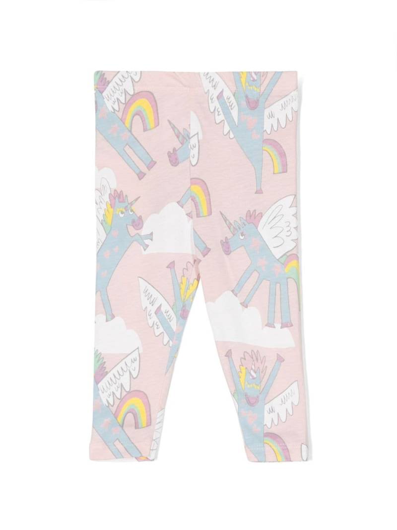 Stella McCartney Kids graphic-print cotton leggings - Pink von Stella McCartney Kids