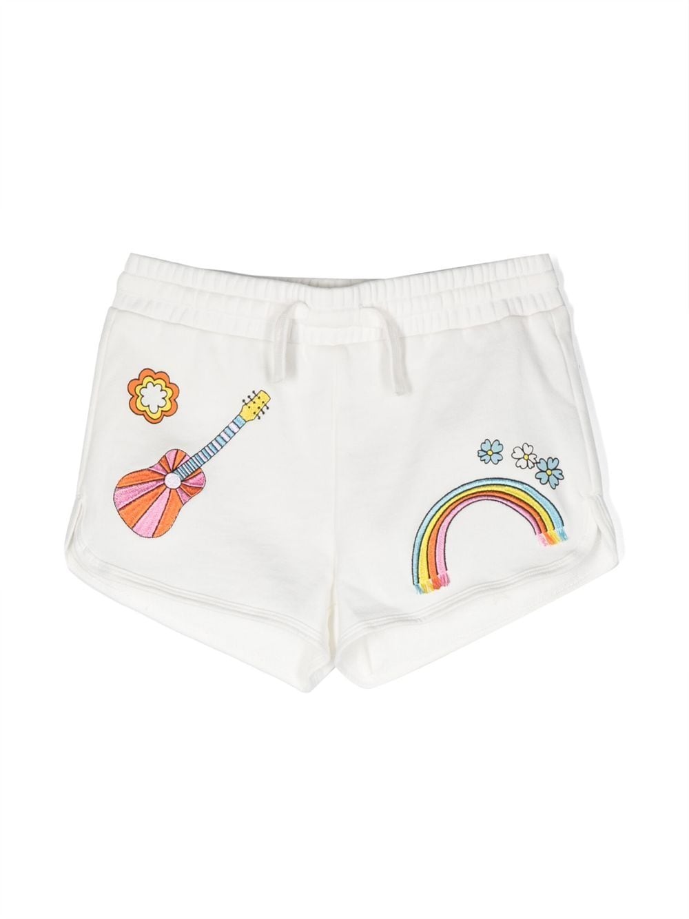 Stella McCartney Kids graphic-print cotton shorts - White von Stella McCartney Kids