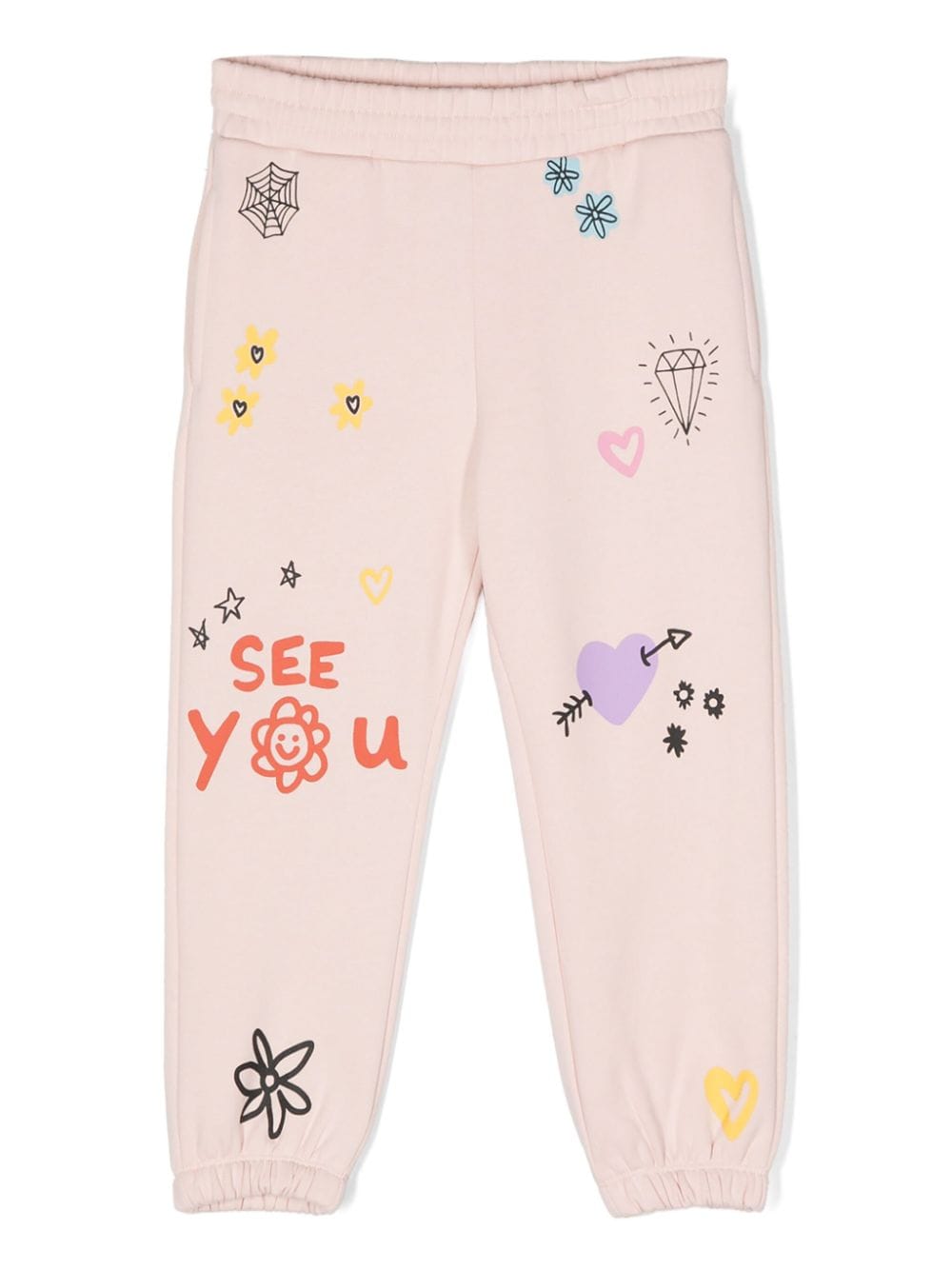 Stella McCartney Kids graphic-print cotton sweatpants - Pink von Stella McCartney Kids