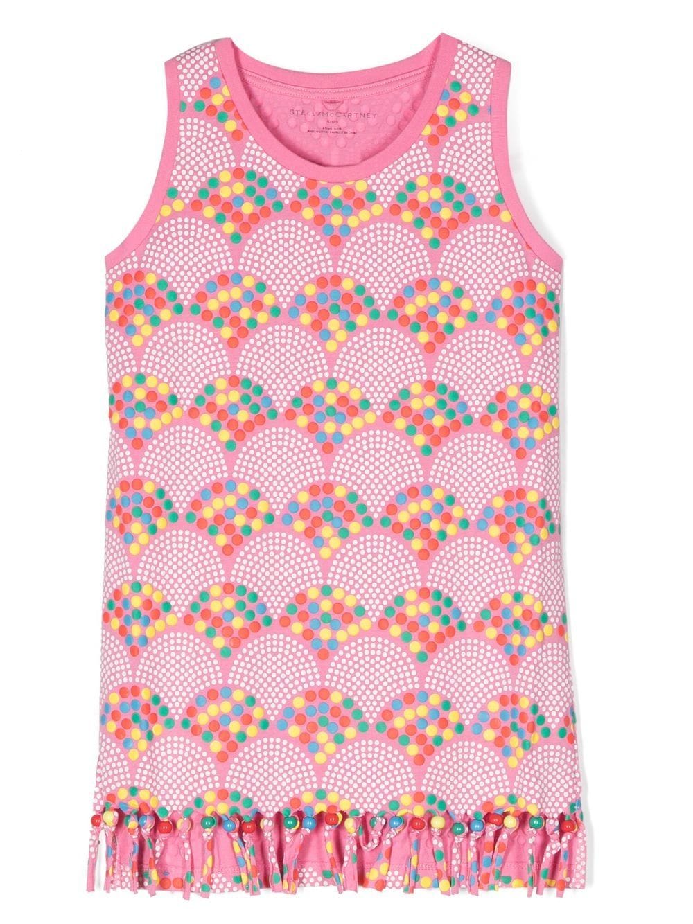 Stella McCartney Kids graphic-print fringed dress - Pink von Stella McCartney Kids