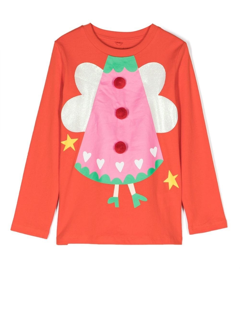 Stella McCartney Kids graphic-print long-sleeve T-shirt - Red von Stella McCartney Kids