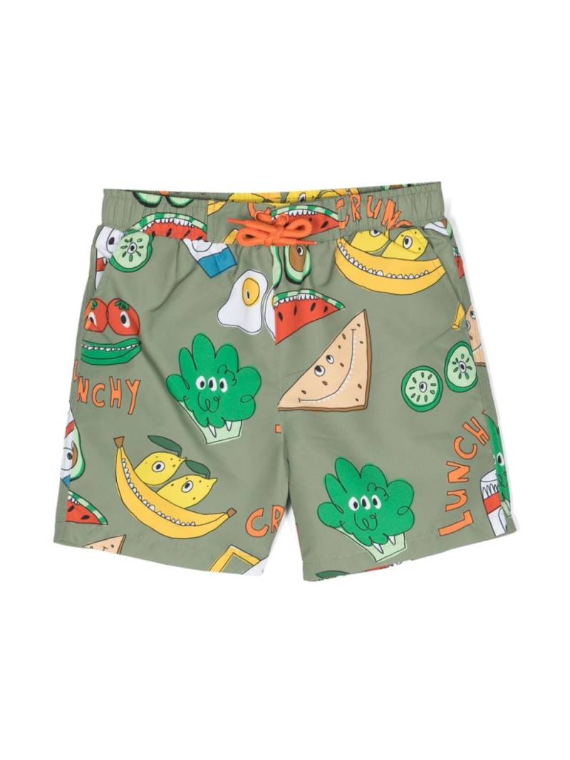 Stella McCartney Kids graphic-print swim shorts - Green von Stella McCartney Kids