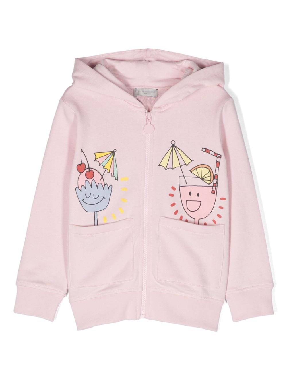 Stella McCartney Kids graphic-print zipped hoodie - Pink von Stella McCartney Kids