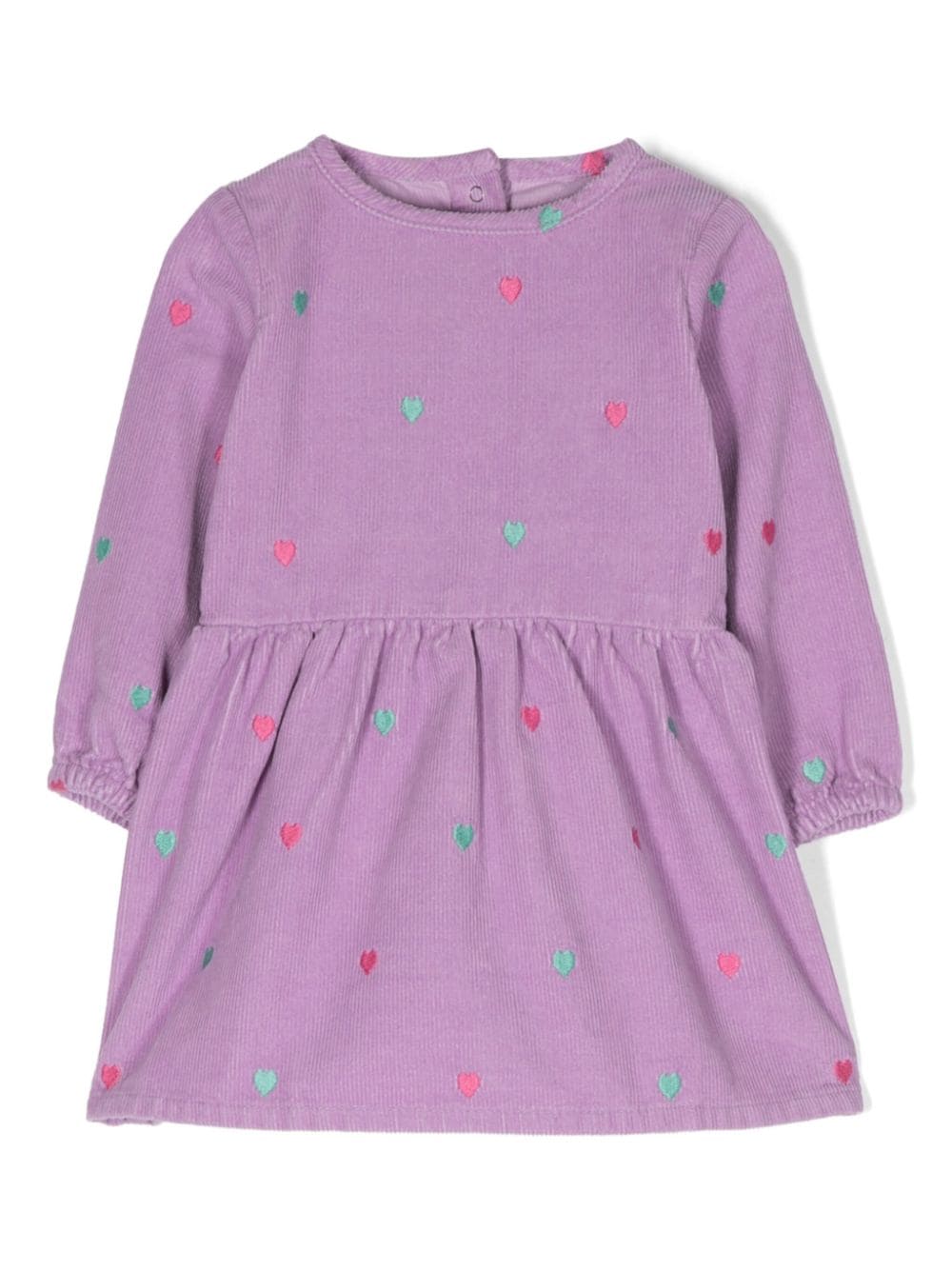 Stella McCartney Kids heart-embroidered corduroy dress - Purple von Stella McCartney Kids