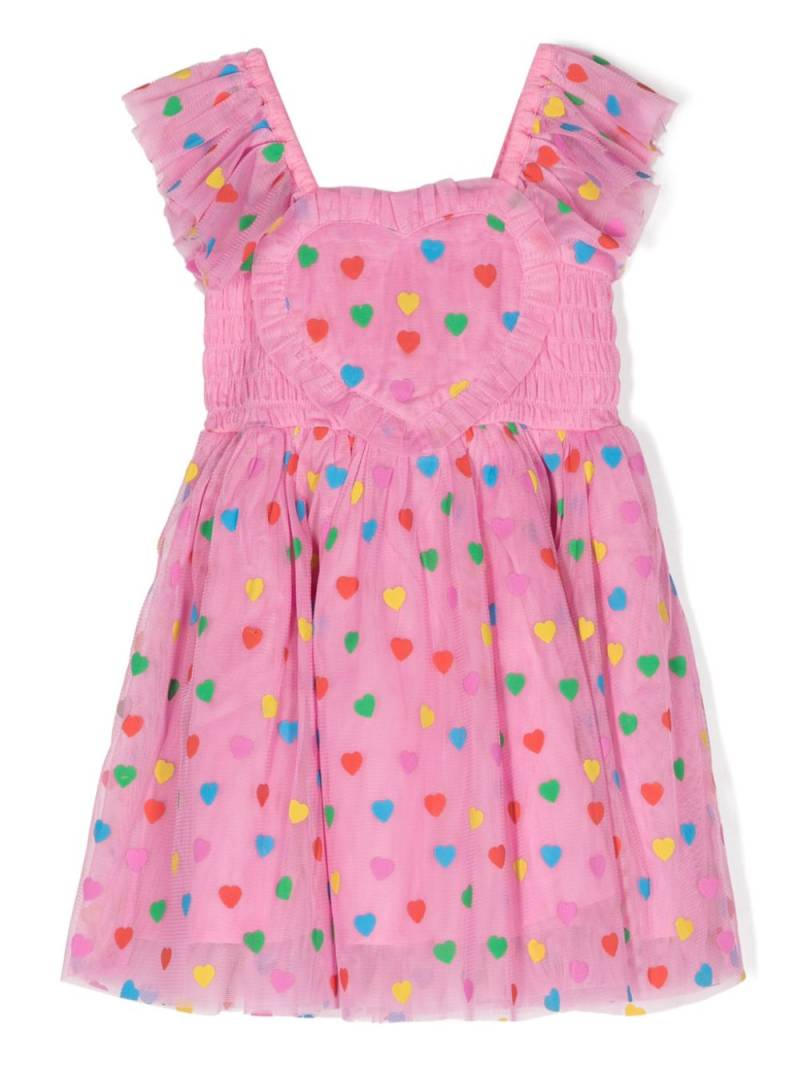 Stella McCartney Kids heart-print cotton dress - Pink von Stella McCartney Kids