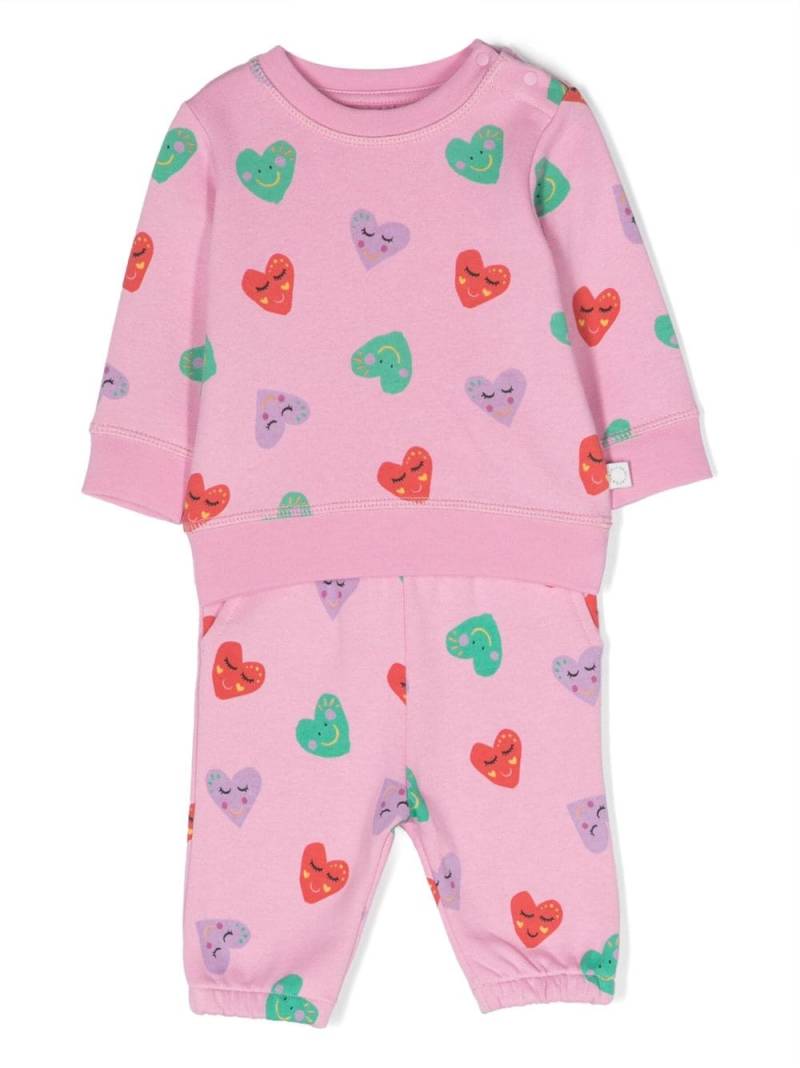 Stella McCartney Kids heart-print cotton tracksuit - Pink von Stella McCartney Kids