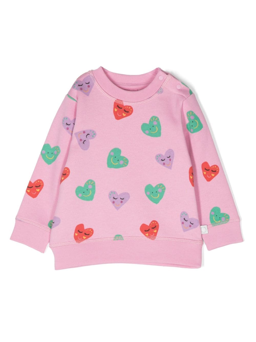 Stella McCartney Kids heart-print jersey sweatshirt - Pink von Stella McCartney Kids