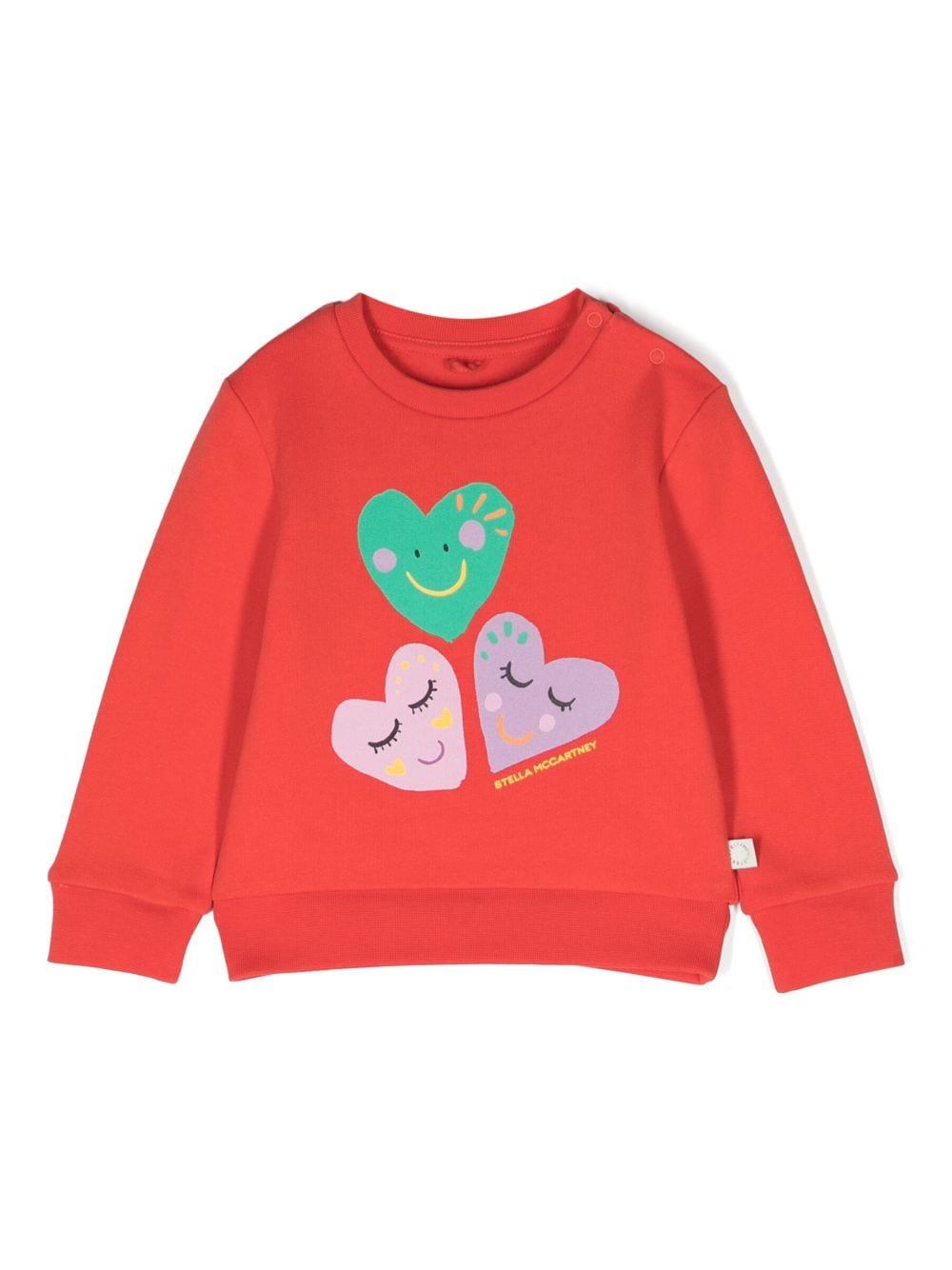 Stella McCartney Kids hearts-print cotton sweatshirt - Red von Stella McCartney Kids