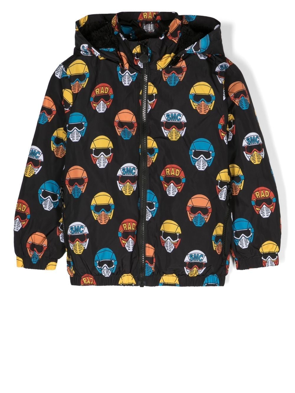 Stella McCartney Kids helmet-print hooded jacket - Black von Stella McCartney Kids