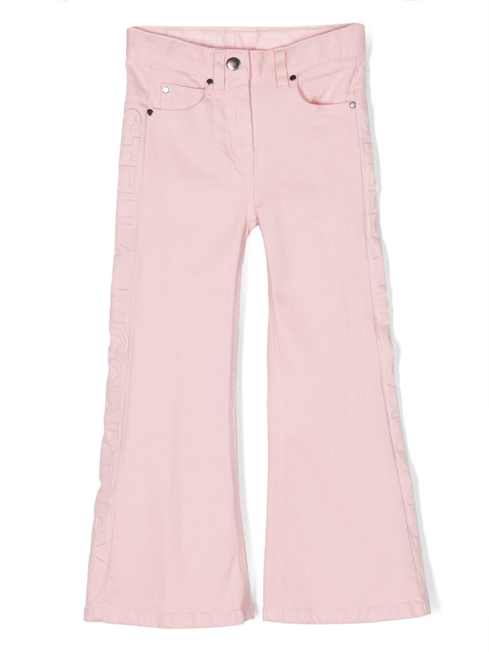 Stella McCartney Kids logo-appliqué dyed flared jeans - Pink von Stella McCartney Kids