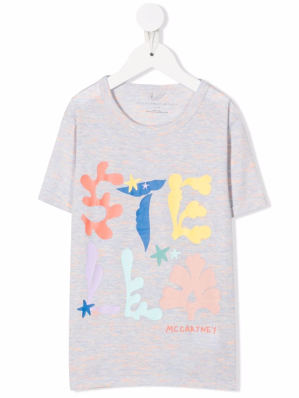 Stella McCartney Kids logo crew-neck T-shirt - Grey von Stella McCartney Kids